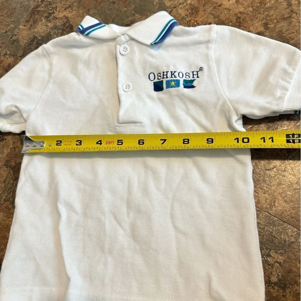 Vintage Oshkosh B’Gosh Baby Boy Polo Short Sleeve Spell Out Shirt Size 2T